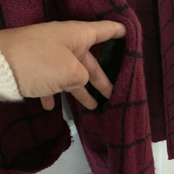 MASSINI Long Wine & Black Cardigan Siza M - Picture 4 of 7